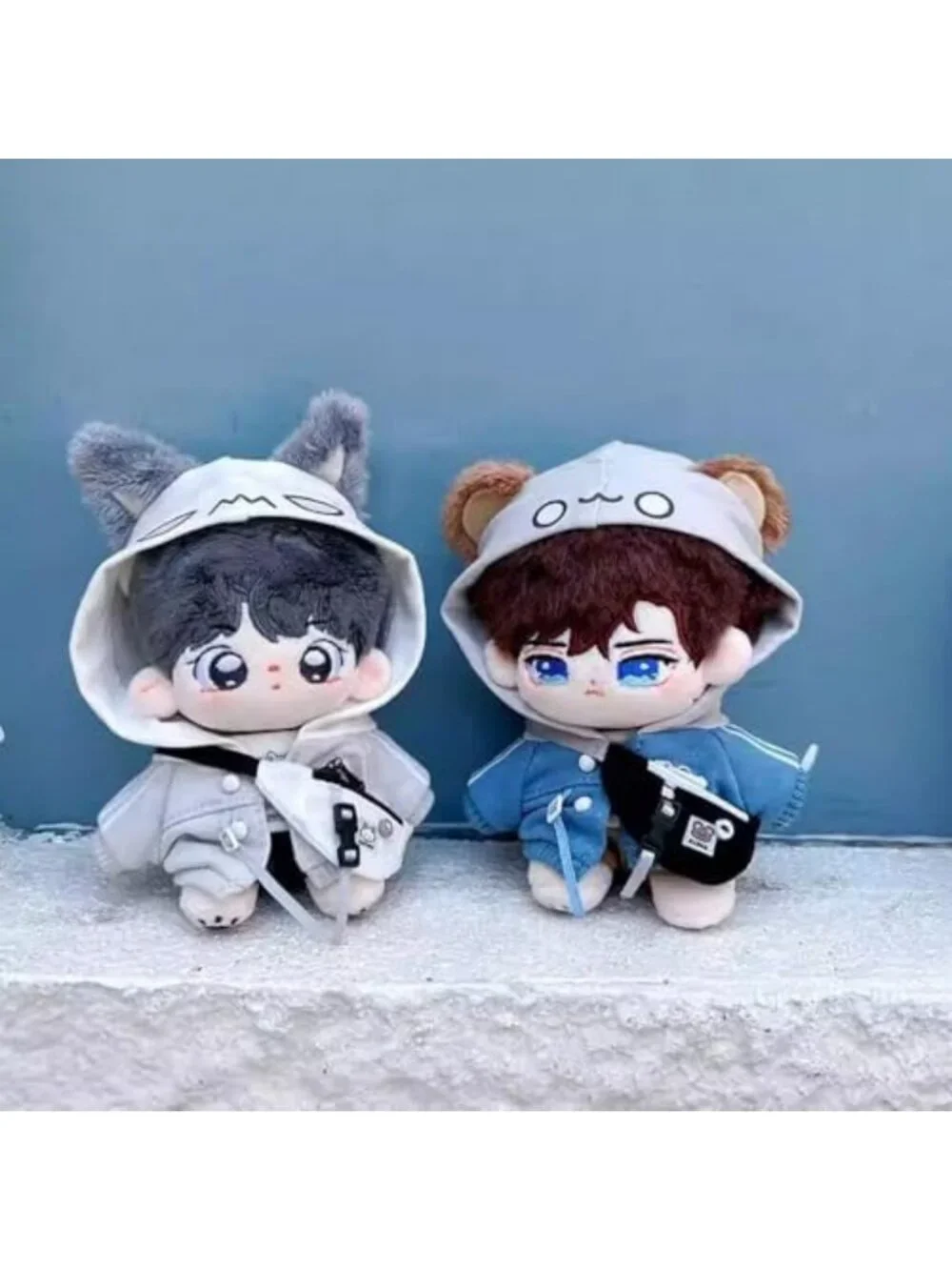Soft Plush Doll Outfit Set with Hoodie, Vest, Pants & Accessories - Dress Up